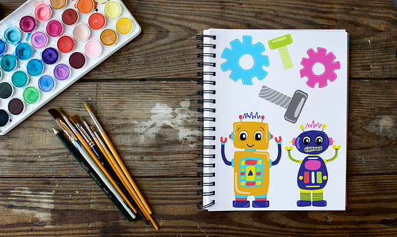Robot Clipart in Illustrations - product preview 1