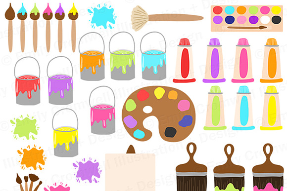Painting Clipart in Illustrations - product preview 2