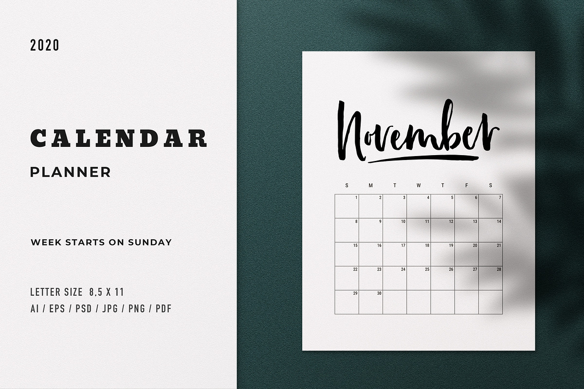 Calendar 2020 Planner in Templates - product preview 8