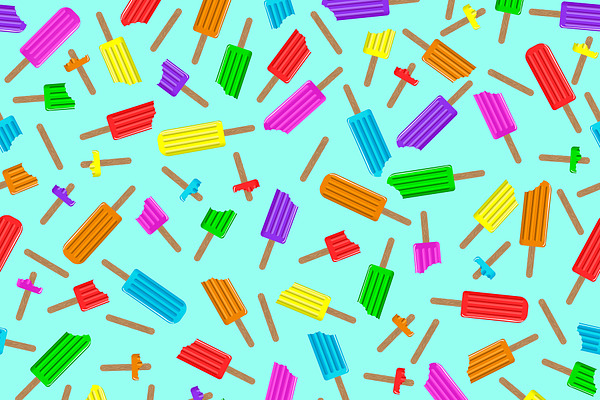 Colorful ice pops pattern