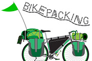 Bikepacking touring bicycle