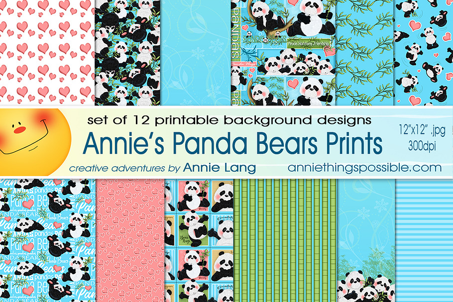 Panda Bear Prints in Patterns - product preview 8