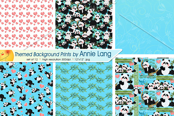 Panda Bear Prints in Patterns - product preview 2