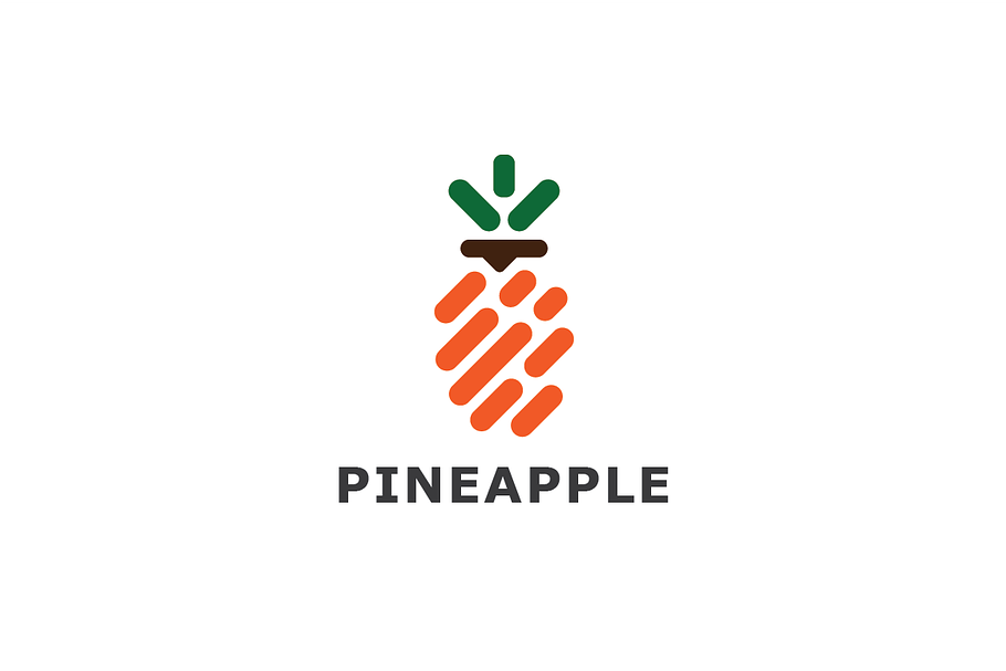 Diagonal Pineapple Logo Template