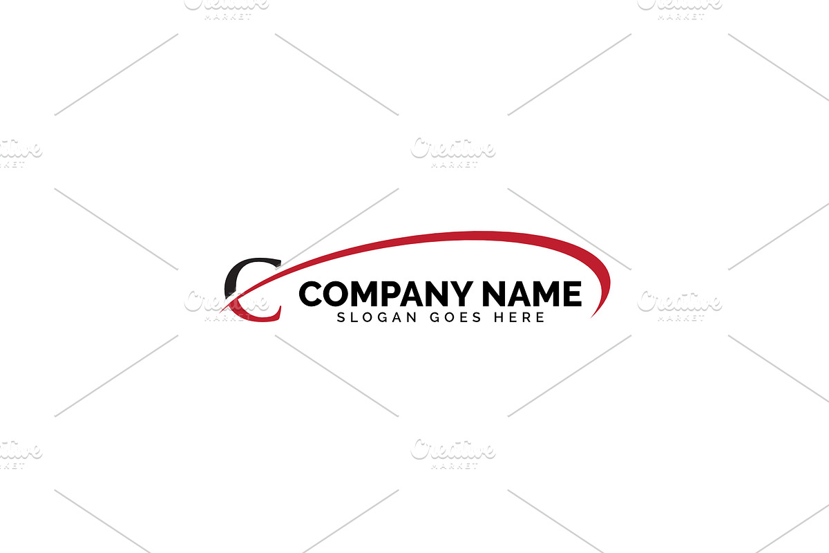 c letter swoosh logo in Logo Templates - product preview 8