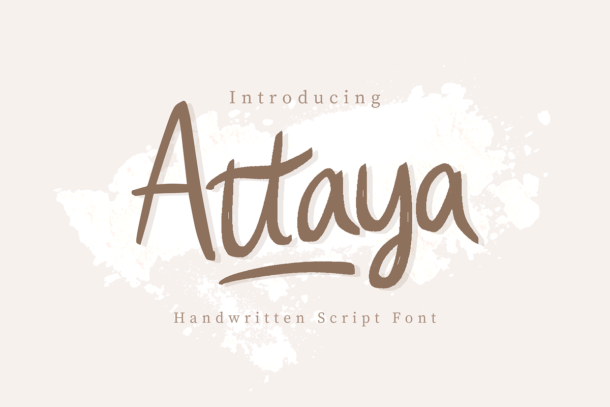 Attaya Handwritten Font in Script Fonts - product preview 8