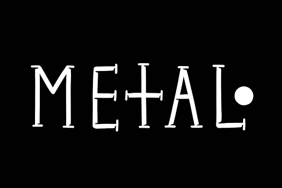 METAL - custom urban gothic typeface in Blackletter Fonts - product preview 4