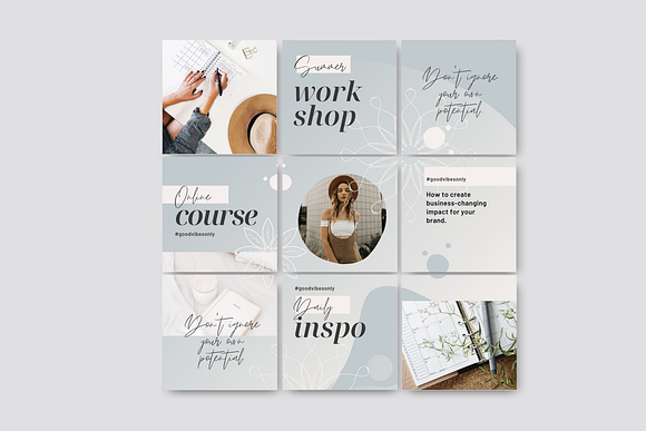 Instagram Puzzle grid CANVA Template in Instagram Templates - product preview 2