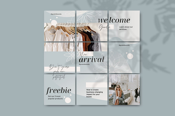 Instagram Puzzle grid CANVA Template in Instagram Templates - product preview 4