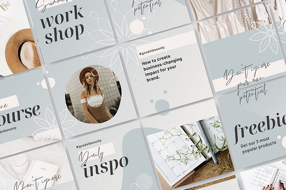Instagram Puzzle grid CANVA Template in Instagram Templates - product preview 5