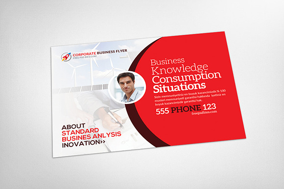 Corporate Business Postcards Psd in Postcard Templates - product preview 2