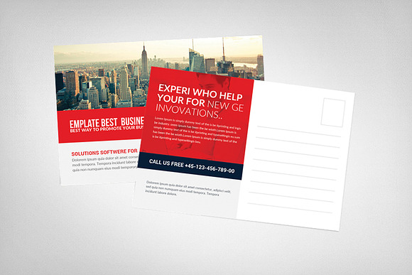Travel Agency Postcard Template in Postcard Templates - product preview 1