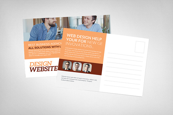 Website Design Business Postcard in Postcard Templates - product preview 1