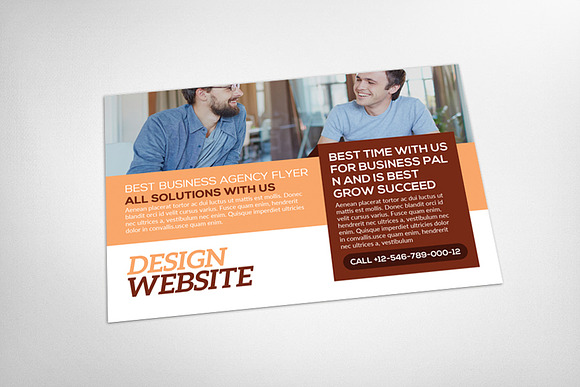 Website Design Business Postcard in Postcard Templates - product preview 2