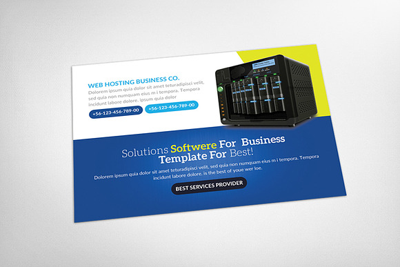 Website Design Business Postcard Psd in Postcard Templates - product preview 2