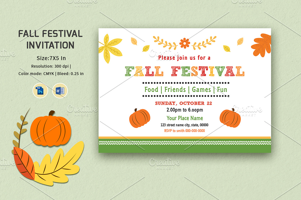 FALL / Autumn Festival Flyer V1082 in Flyer Templates - product preview 8