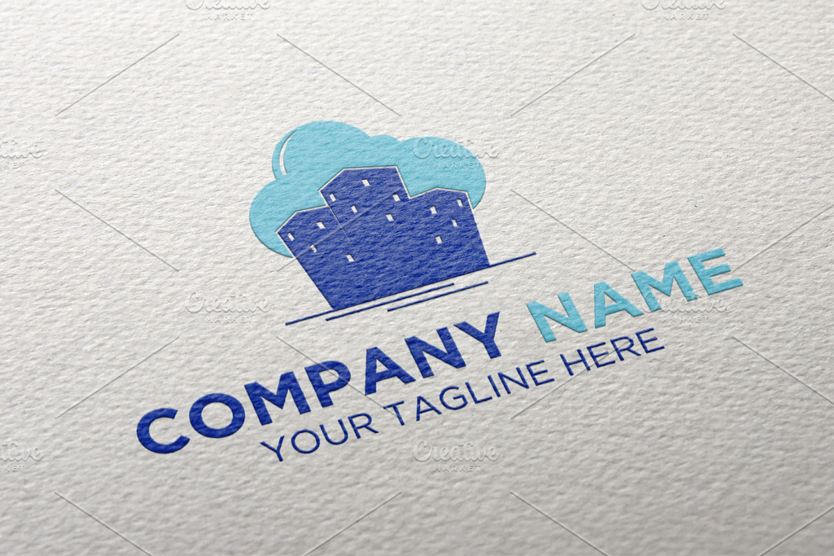 Cloud Building Logo in Logo Templates - product preview 8