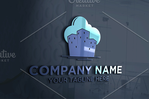 Cloud Building Logo in Logo Templates - product preview 1