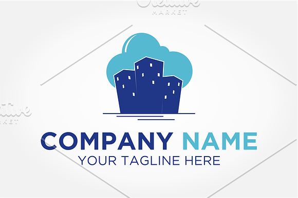 Cloud Building Logo in Logo Templates - product preview 2