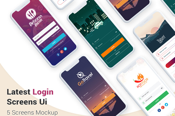 5 New Login Mobile App Screens