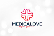 Medical Love Logo Template