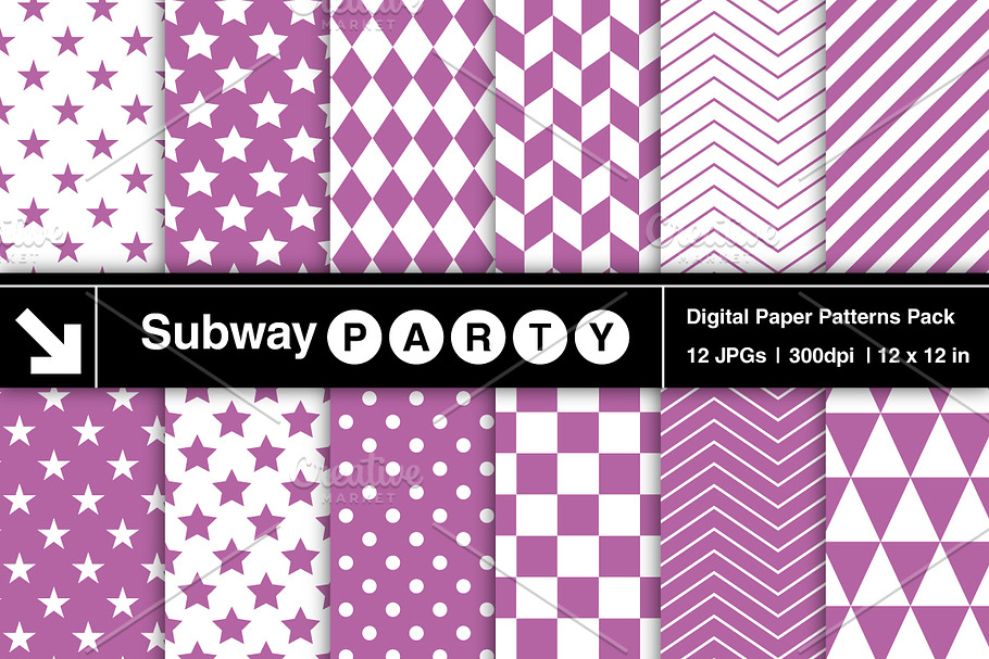 Purple Orchid Geometric Papers in Patterns - product preview 8