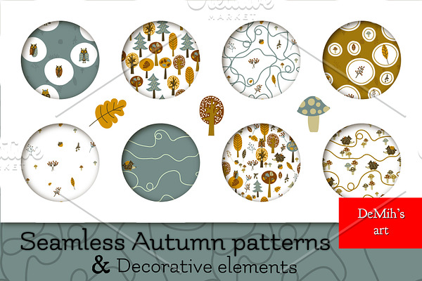 9 Autumn patterns & elements