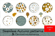 9 Autumn patterns & elements