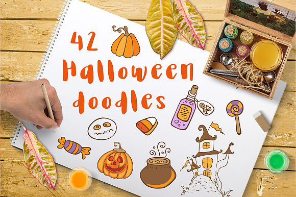 Halloween Doodles in Illustrations - product preview 2