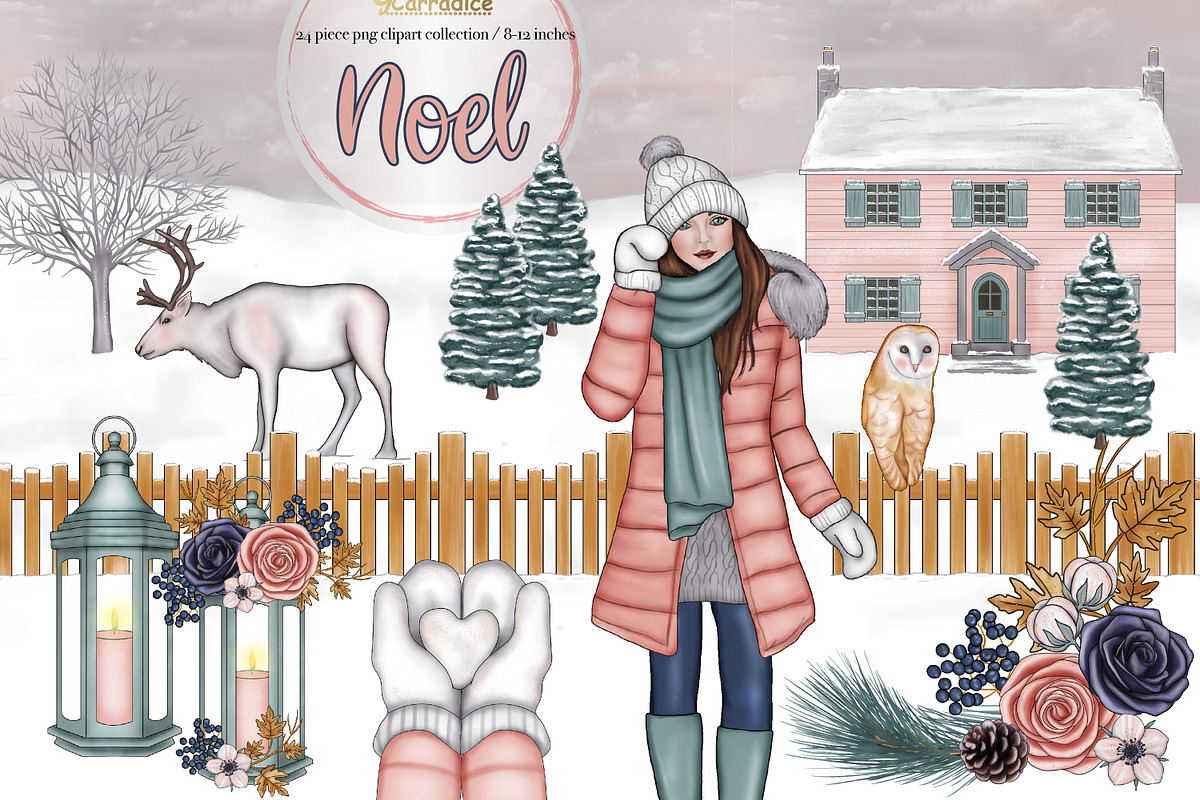 Noel - winter clipart collection in Illustrations - product preview 8