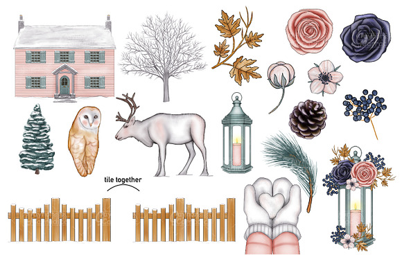 Noel - winter clipart collection in Illustrations - product preview 2