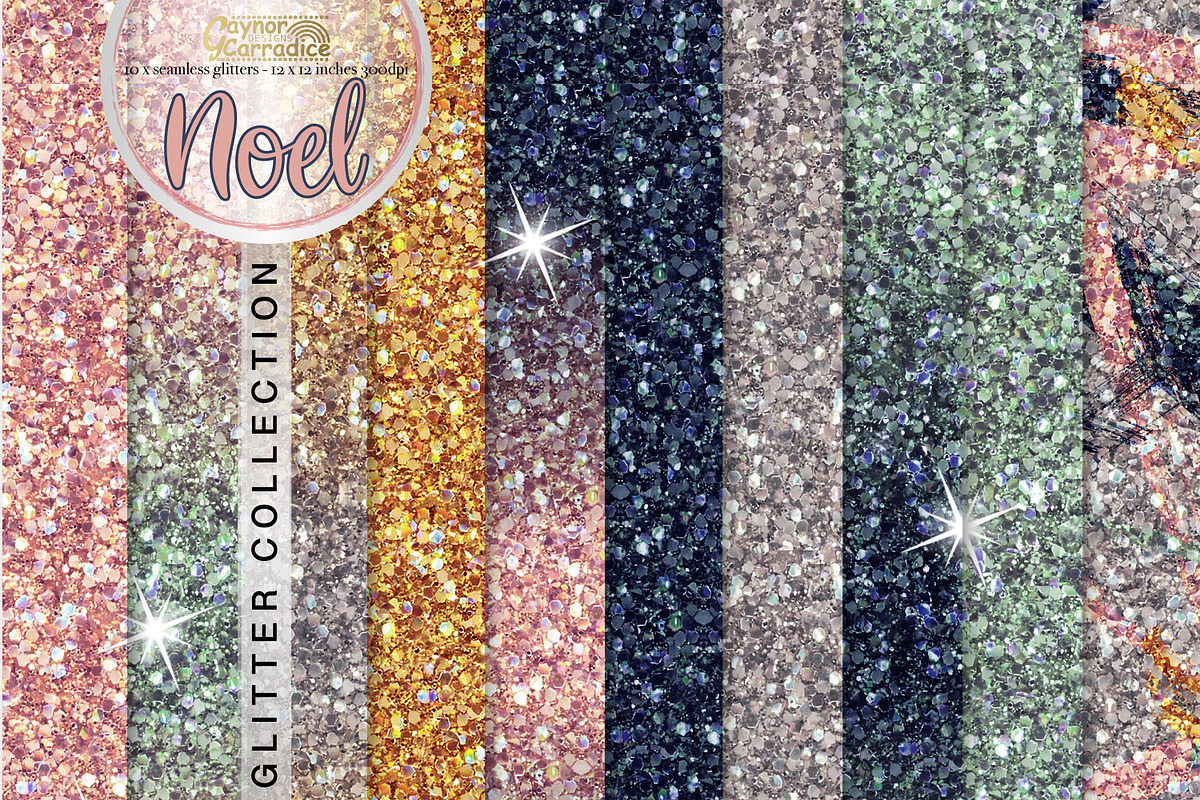 Noel - winter glitter backgrounds in Textures - product preview 8