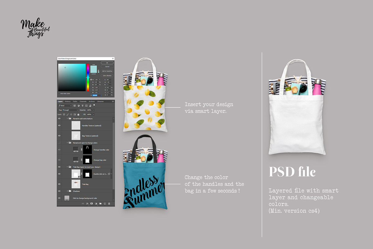 Isolated canvas tote bag mockup in Product Mockups - product preview 8