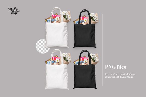 Isolated canvas tote bag mockup in Product Mockups - product preview 2