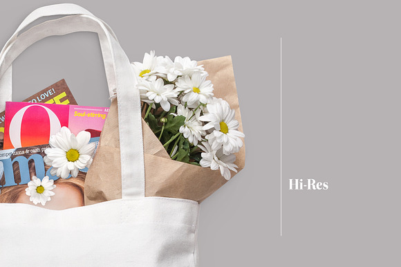 Isolated canvas tote bag mockup in Product Mockups - product preview 4