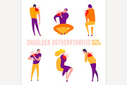 Shoulder Osteoarthritis icons collec