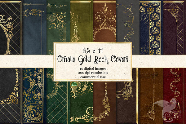 Ornate Gold Book Covers