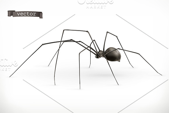 Spider and web. Halloween symbol in Icons - product preview 3