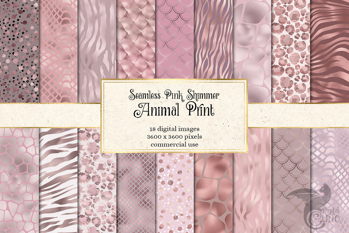 Pink Shimmer Animal Skins in Patterns - product preview 8