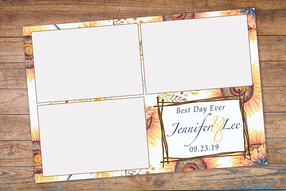 Sunflower Photo Booth Template in Templates - product preview 1
