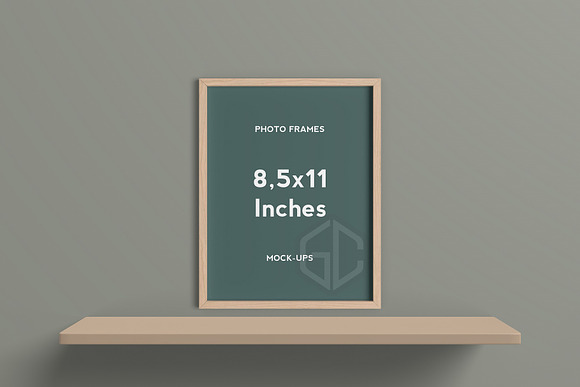 8,5x11 Inches Photo Frames Mockup in Print Mockups - product preview 1