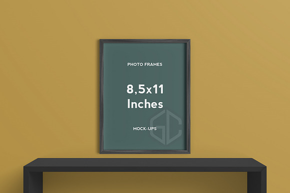 8,5x11 Inches Photo Frames Mockup in Print Mockups - product preview 3