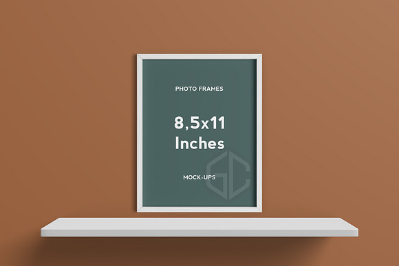 8,5x11 Inches Photo Frames Mockup in Print Mockups - product preview 4