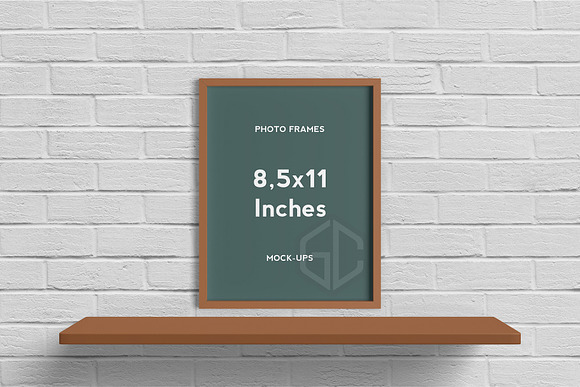 8,5x11 Inches Photo Frames Mockup in Print Mockups - product preview 5