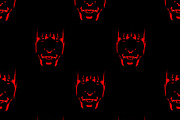 Monster Head Silhouette Artwork Seam