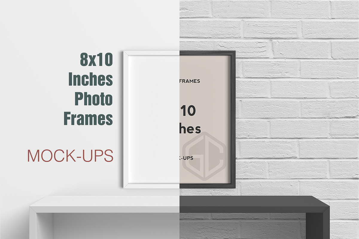 8x10 Inches Photo Frames Mockup in Print Mockups - product preview 8