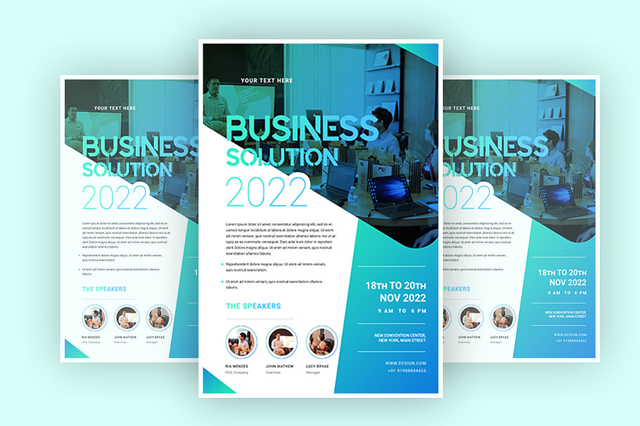 Business Solution in Flyer Templates - product preview 8