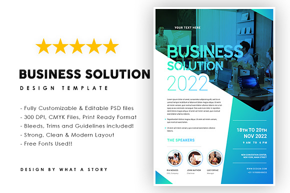 Business Solution in Flyer Templates - product preview 1
