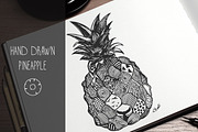 Pineapple hand drawn illustration