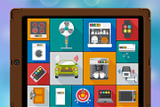 Internet of things flat icons